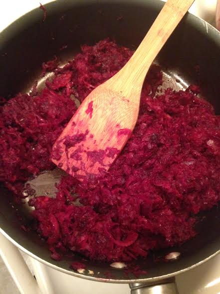 Carrots, beets, garlic and onions.