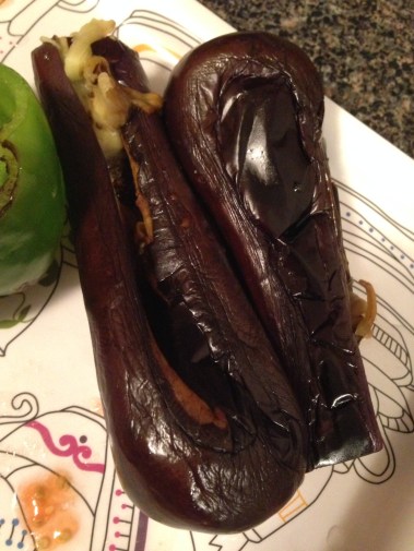 The eggplants are ready to go 